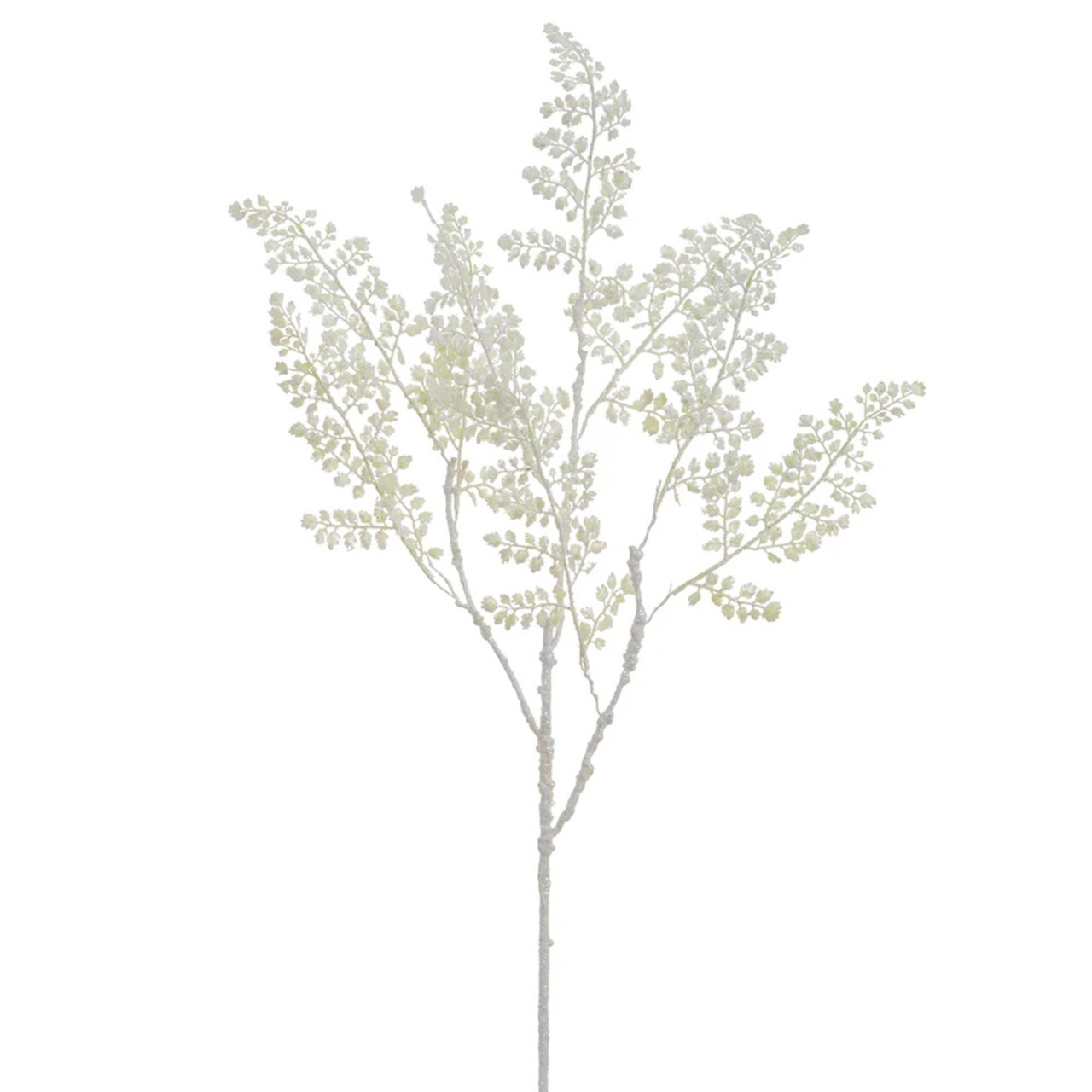 Allstate Glittered Maidenhair Fern Artificial Christmas Spray - 33" - White